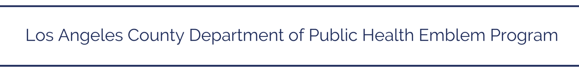 Los Angeles County Department of Public Health Emblem Program