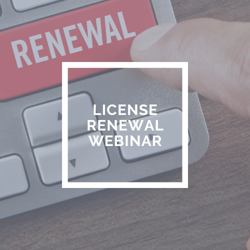 License Renewal Webinar